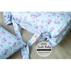 Hush Baby ที่นอนพกพา ที่นอนเด็กอนุบาล ฮัชเบบี้ ลาย ยูนิคอน สีฟ้า