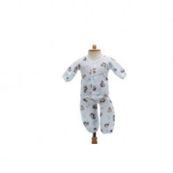 Shawn's Baby Long sleeved shirt with trousers Blue bee cartoon