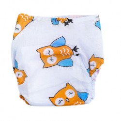 Shawn's Baby กางเกงผ้าอ้อมจั๊มขา ลายการ์ตูนรูปนกฮูก สีส้ม