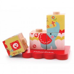 Fisher Price ของเล่นบล๊อกไม้ ตัวต่อ 4 ชิ้น