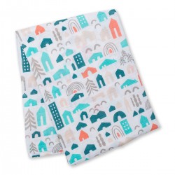 Lulujo Cotton Muslin Swaddle - Neighbourhood