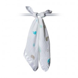 Lulujo ชุดผ้าอ้อมมัสลินคอตตอน - Baby Whales