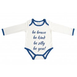 Niovi Organics "Be Brave" Blue Bodysuit