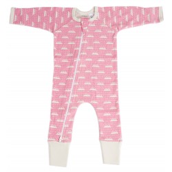 Niovi Organics "Snow Mountain" Pink Romper