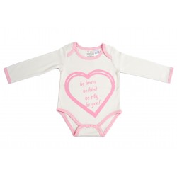 Niovi Organics "Be Brave" Pink Bodysuit