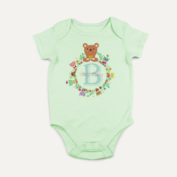 PREVAA BABY บอดี้สูท ลายดอกไม้กับหมีน้อย