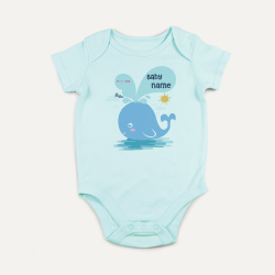 PREVAA BABY บอดี้สูท ลายวาฬสีน้ำเงิน