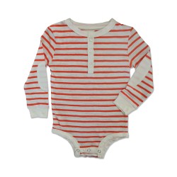 Me and Henry Orange Stripe Onesie