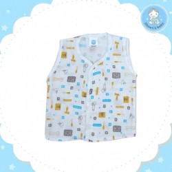 Shawn's Baby no Sleeve Shirt Tools Cartoon (Grey)