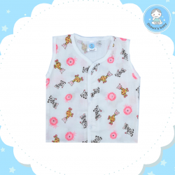 Shawn's Baby no Sleeve Shirt Wild Cartoon (Pink)