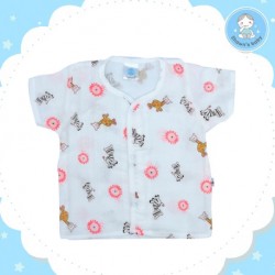 Shawn's Baby Short Sleeve Shirt Wild Cartoon (Pink)