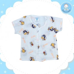 Shawn's Baby Short Sleeve Shirt Bee Cartoon (Orange)