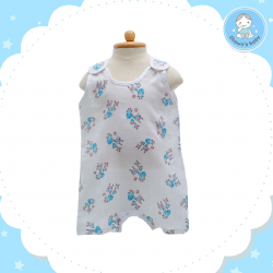 Shawn's Baby Baby Short Sleeve Body Suite Giraffe Cartoon (Blue)