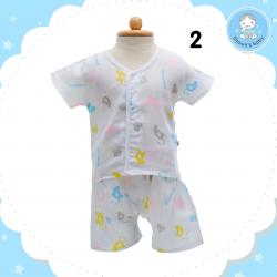 Shawn's Baby Short Sleeve Shirt with Short Pants Elephant Cartoon Color no. 2 (Size M)