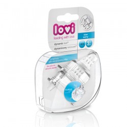 Lovi จุกนมคอกว้างเสมือนนมแม่ รุ่น Slow สำหรับ 3-6 เดือน