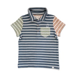 Me and Henry Multi Blue Striped Polo