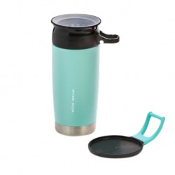 WOW Gear แก้วสแตนเลส WOW Sports ไม่หก ดื่มได้360องศา ความจุ400ml (สีเทอควอยซ์)