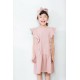 Allday Pink shot dress with headband size 8-9 y
