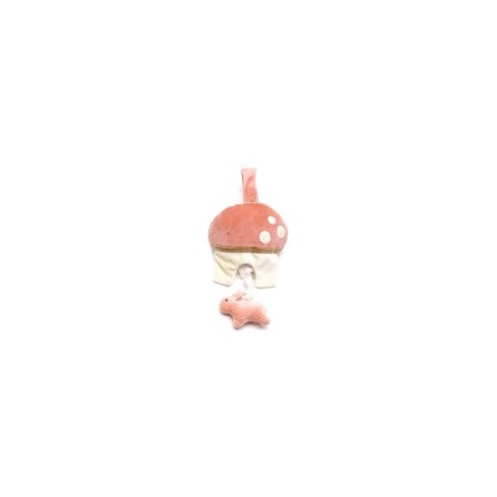 Miyim Stroller Organic Music Mushroom Doll MY-72203 - Pink