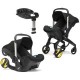 Doona from car seat to stroller in seconds Black  and  Isofix base