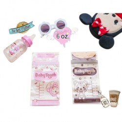 BabyTooth Breast Milk Storage bag 6 oz.  4 Boxes 120 pcs. (Choco+Pink)