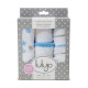 Lulujo  3-pack Cotton muslin Washcloths - Blue
