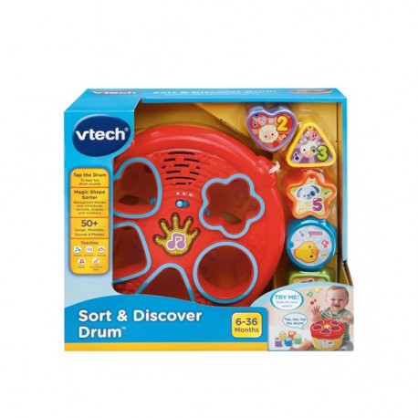 Vtech ของเล่นบล็อกหยอดอิเล็กโทรนิกส์ Sort & Discover Drum