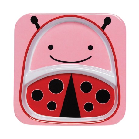 Skip Hop จานดีไซน์น่ารักๆ Zoo Divided Plate Ladybug Style