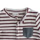 Me and Henry Burgundy Striped Henley Tee
