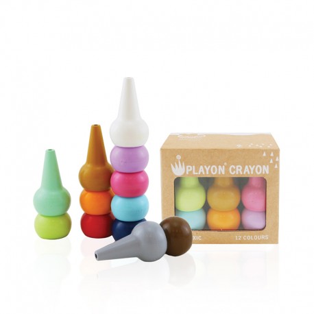 Playon Crayon สีเทียนปลอดสารพิษ สีมาตรฐานสีพาสเทล