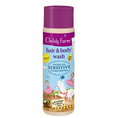 Childs Farm Hair&body wash, blackberry&organic apple 250 ml.