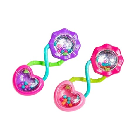 Bright Starts Pink Barbell Rattle