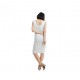 QueenCows Nursing Dress : Trixie Neck Dress (White)