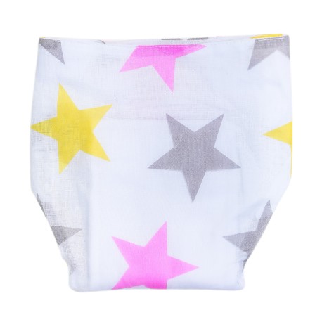 Shawn's Baby กางเกงผ้าอ้อม ลายการ์ตูนรูปดาว สีชมูเหลืองเทา